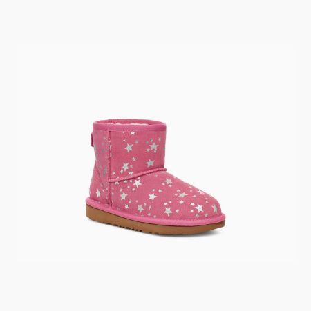 UGG Classic Mini II Stars Pink Boots for Kids (NUOF07541)